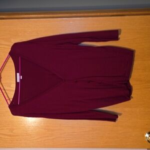 Large maroon cardigan